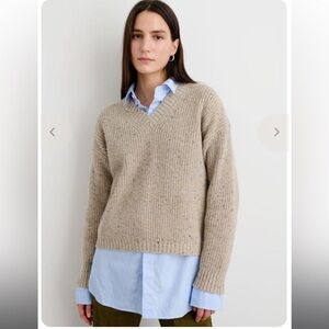 Alex Mill Genevieve V-Neck Wool Sweater Medium